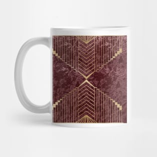 Art Deco Rich Burgundy Velvet Mug